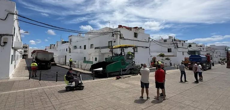 Obras del Ayuntamiento de Arrecife en Valterra.