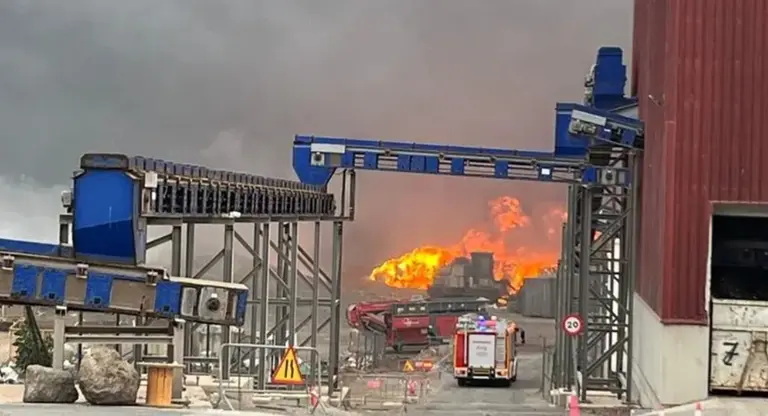 Imagen del incendio que se produjo en Zonzamas.