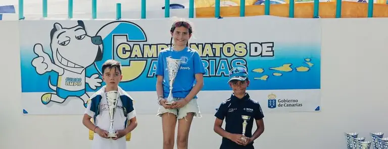 Uno de los podios copados por Lanzarote en el campeonato.