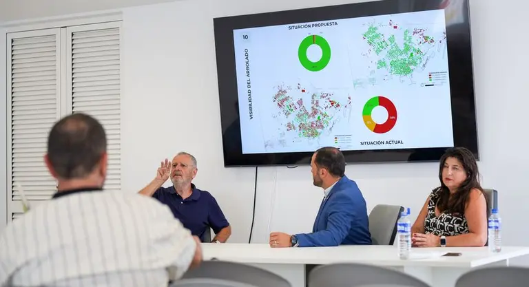 El alcalde de Arrecife este viernes con los representantes de Transici&oacute;n Ecol&oacute;gica del Gobierno de Canarias