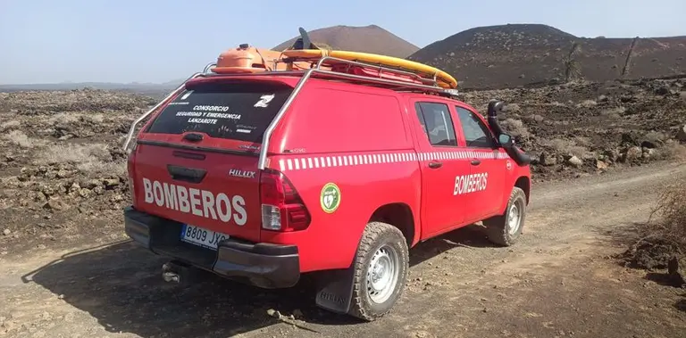 Dispositivo del Consorcio de Seguridad y Emergencias desplazado en La Graciosa.