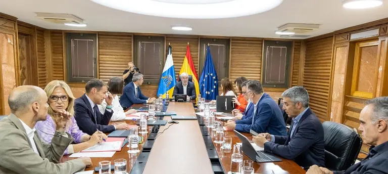Imagen del encuentro del Consejo de Gobierno de Canarias de este lunes.