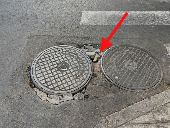 Imagen de una de las deficiencias denunciadas.