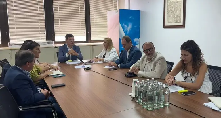 Pablo Rodr&iacute;guez con los representantes de los ayuntamientos canarios