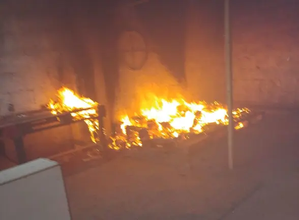 Incendio en el interior del inmueble