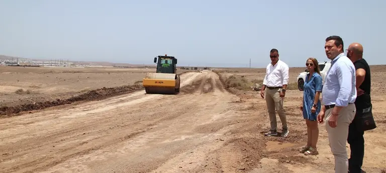 Trabajos en la carretera de Papagayo.