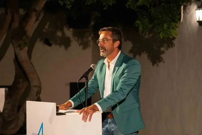 Pedro San Gin&eacute;s durante un acto de CC.
