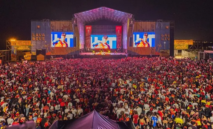 P&uacute;blico asistente a la Final del Mundial en Arrecife.