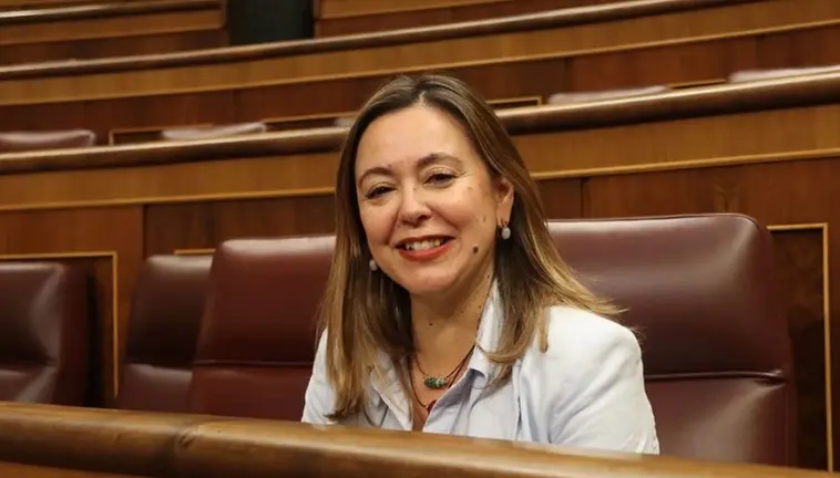 Mar&iacute;a Dolores Corujo en su esca&ntilde;o del Congreso de los Diputados.