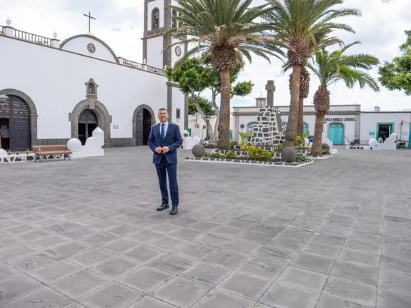 Oswaldo Betancort en la Plaza de Las Palmas.