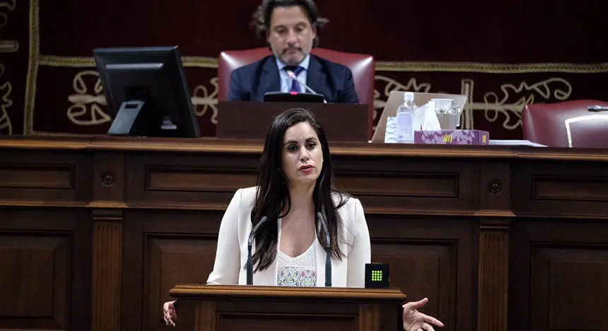 Vidina Espino durante el pleno del Parlamento (Foto Archivo)