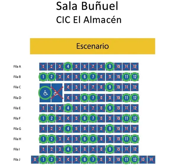 Plano Cine Buñuel aforo limitado COVID-19