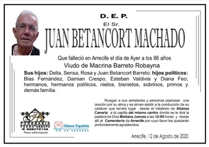 D.E.P. Juan Betancort Machado 