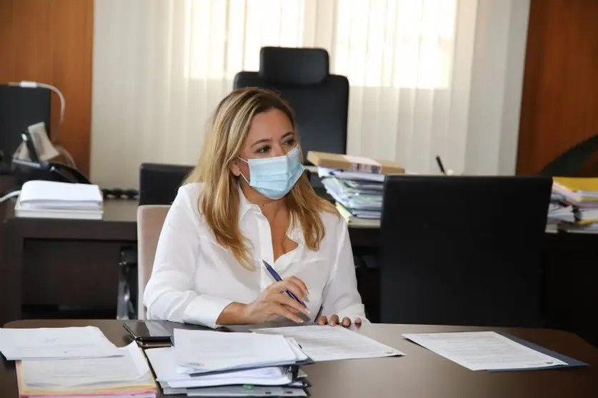 María Dolores Corujo en su despacho del Cabildo.