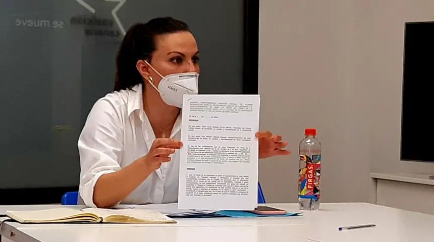 Migdalia Machín durante la reunión de la Permanente celebrada este lunes.