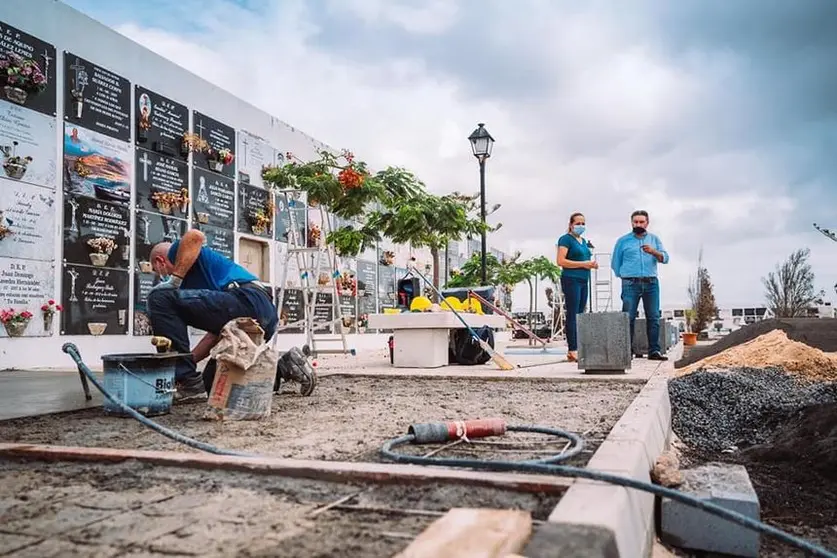 Obras en San Román para mejorar la accesibilidad , ejecutadas por el Ayuntamiento de Arrecife