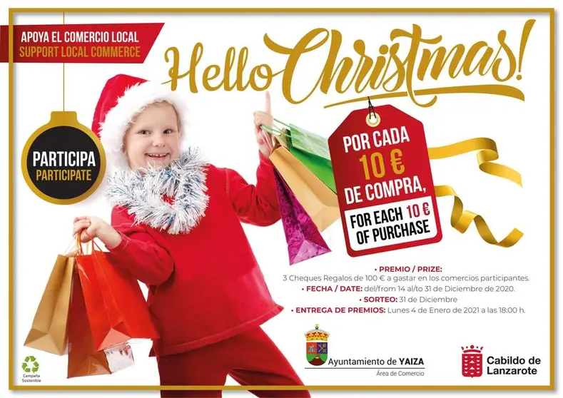 CartelCampaña Hello Christmas Yaiza 2020