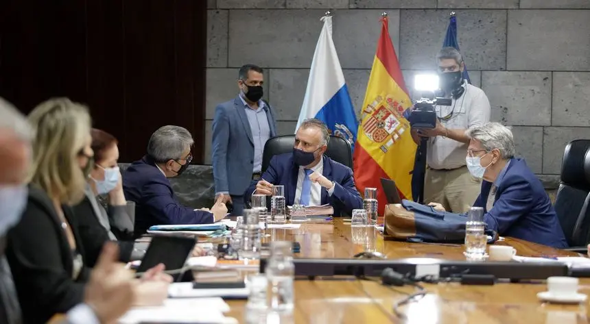 Imagen de la reunión del Consejo de Gobierno celebrada este viernes en Gran Canaria.