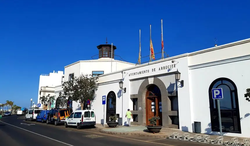 Edificio de la Casa Consistotial del Ayuntamiento de Arrecife, en la capital de Lanzarote