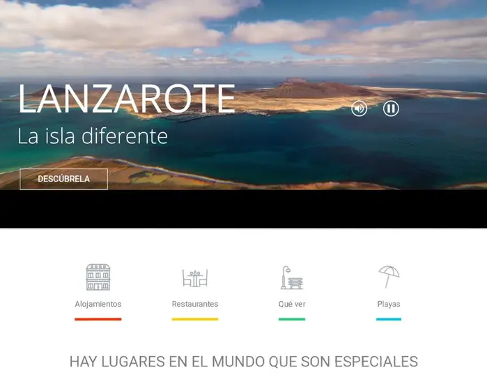 web promocional turismo lanzarote