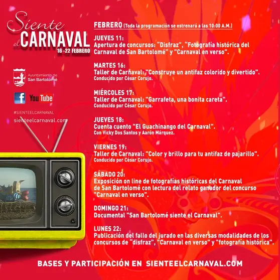 Cartel programación SB Siente el Carnaval