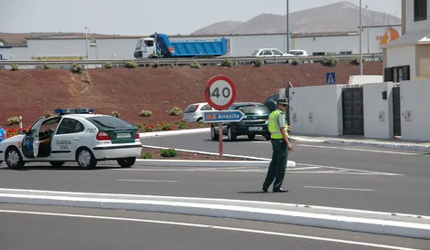 Imagen de archivo de un control de la Guardia Civil en Lanzarote.