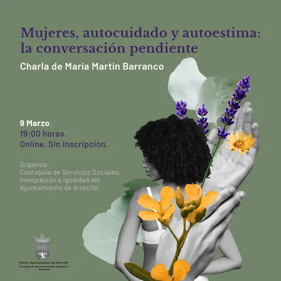 Cartel de la charla por el Día Internacional de la Mujer Trabajadora que promueve el Ayuntamiento de Arrecife