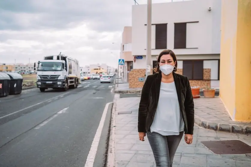 Calle Tenderete en el barrio de Argana Alta. La alcaldesa Astrid Pérez ha vistado en varias ocasiones a los vecinos de la zona