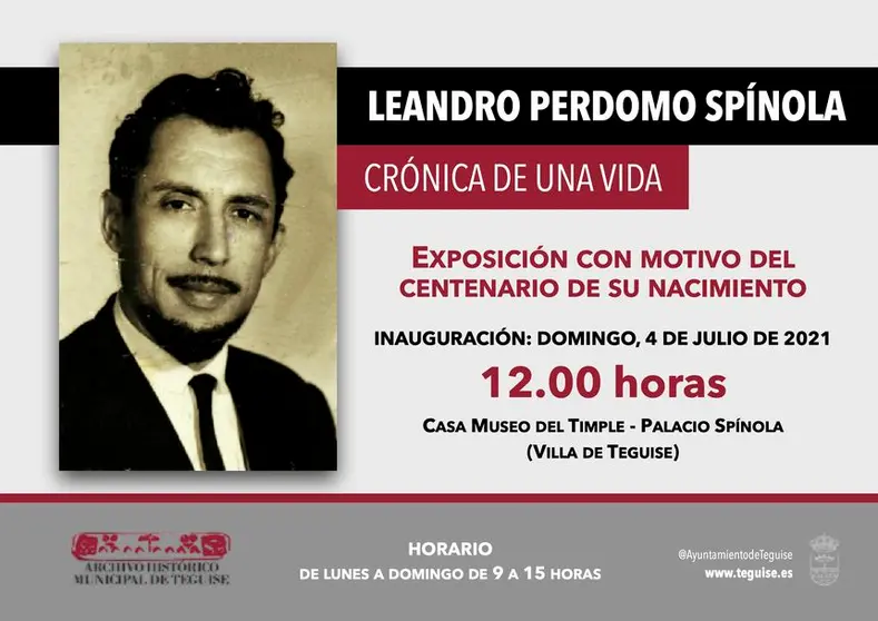 CARTEL EXPOSICIOìN LEANDRO PERDOMO