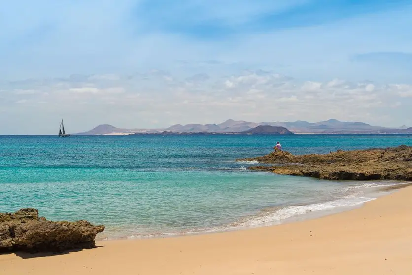 Imagen de archivo de una playa de Papagayo en Lanzarote