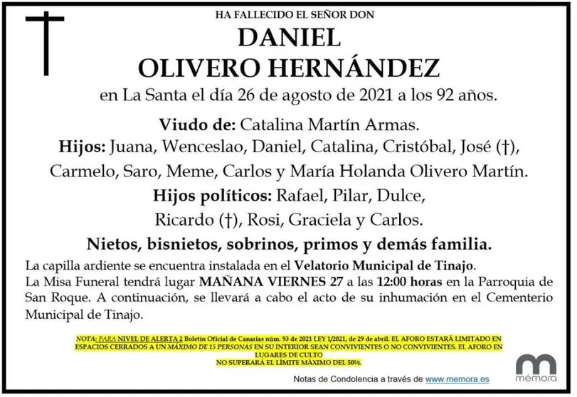 D.E.P. Daniel Olivero Hernández