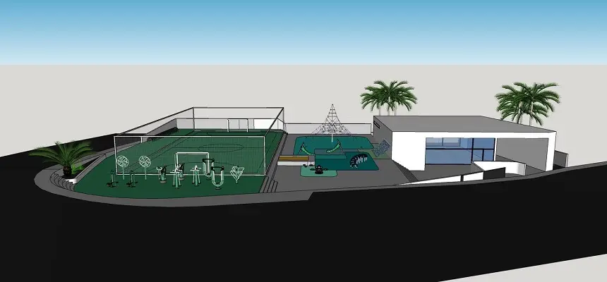 Imagen del proyecto de la zona deportiva polivalente.