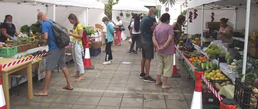 Imagen de archivo del mercadillo de Arrecife cuando arrancó