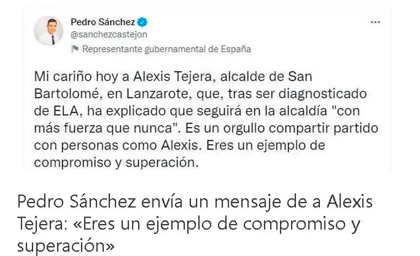 pedro sánchez a alexis tejera