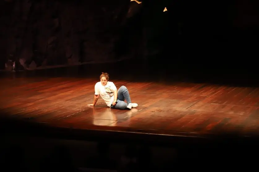 Omayra Cazorla en el Auditorio de Jameos del Agua.