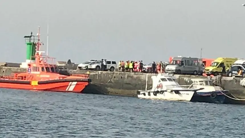 Imagen de archivo de la llegada de otra patera con Salvamento Marítimo a Arrecife