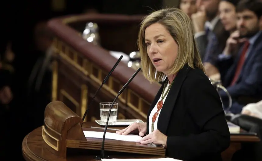 Ana Oramas durante una de sus intervenciones en el Congreso de los Diputados.