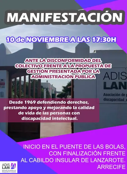 manifestación ADISLAN
