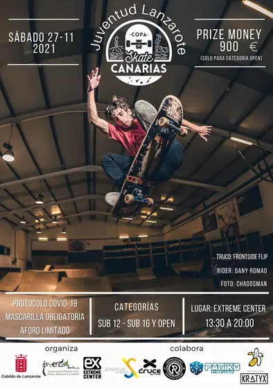 Cartel Copa Canaria Skate 2021Juventud Lanzarote
