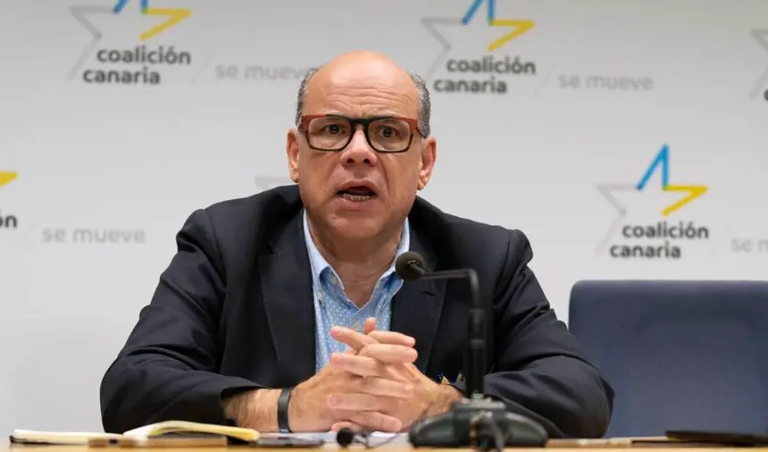 José Miguel Barragán en la sede de Coalición Canaria.