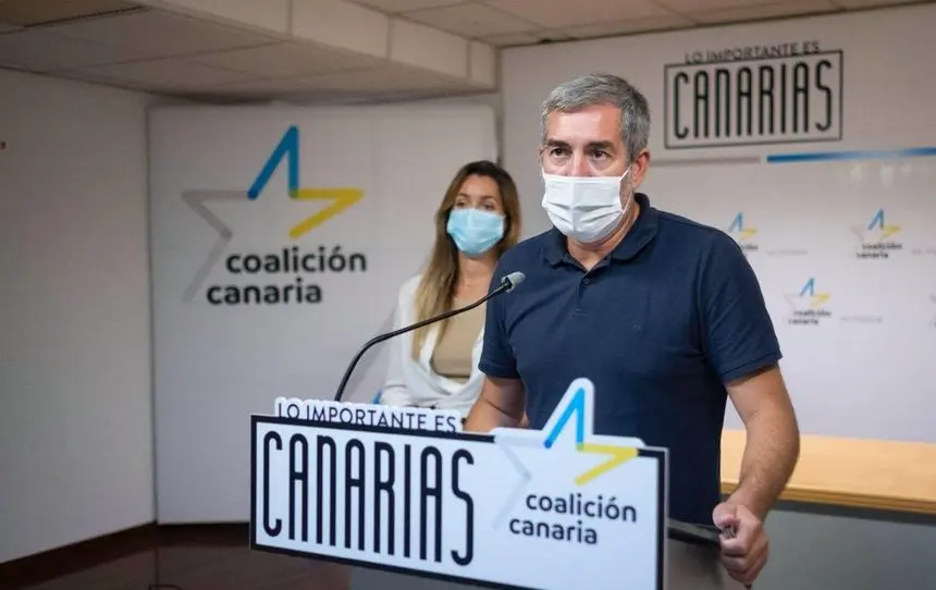 Fernando Clavijo en rueda de prensa