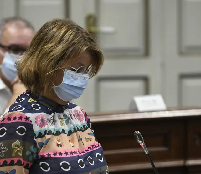 Lucía Olga Tejera en el Parlamento autonómico.