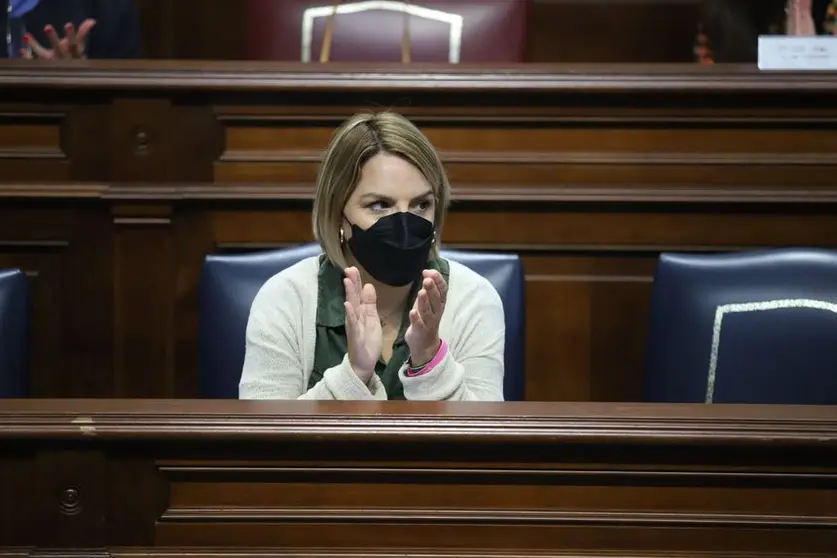 Noemí Santana este miércoles en el Parlamento.