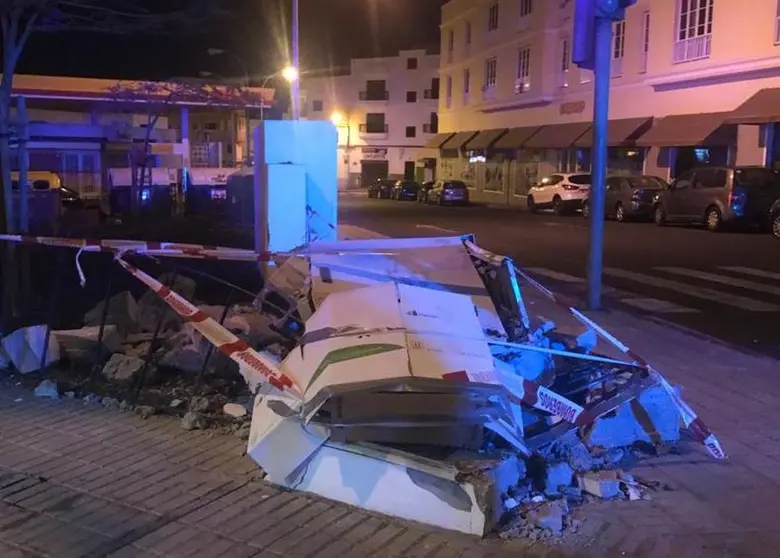Imagen de cómo quedó la zona después del impacto