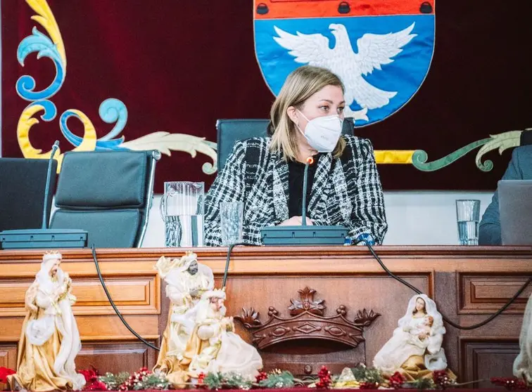 Astrid Pérez en el pleno de diciembre de 2021