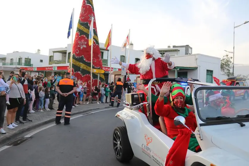 Papa Noel en su recorrido del pasado año