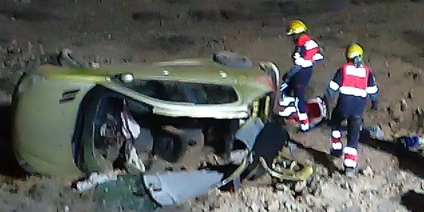 Imagen del accidente de este lunes