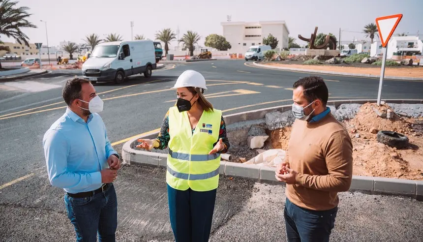 Visita  las obras de desdoblamiento de la calle León y Castillo