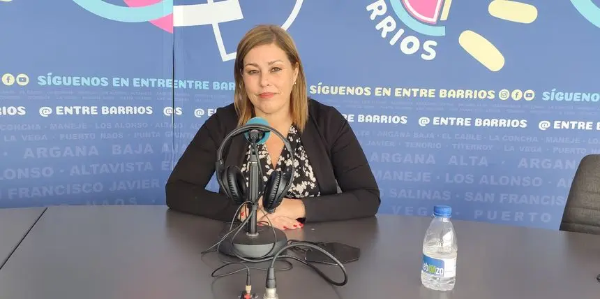 Astrid Pérez antes de iniciar su intervención este miércoles en el programa Entre Barrios.