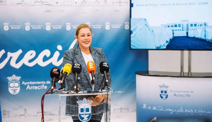 Astrid Pérez, en la rueda de prensa sobre el CATE